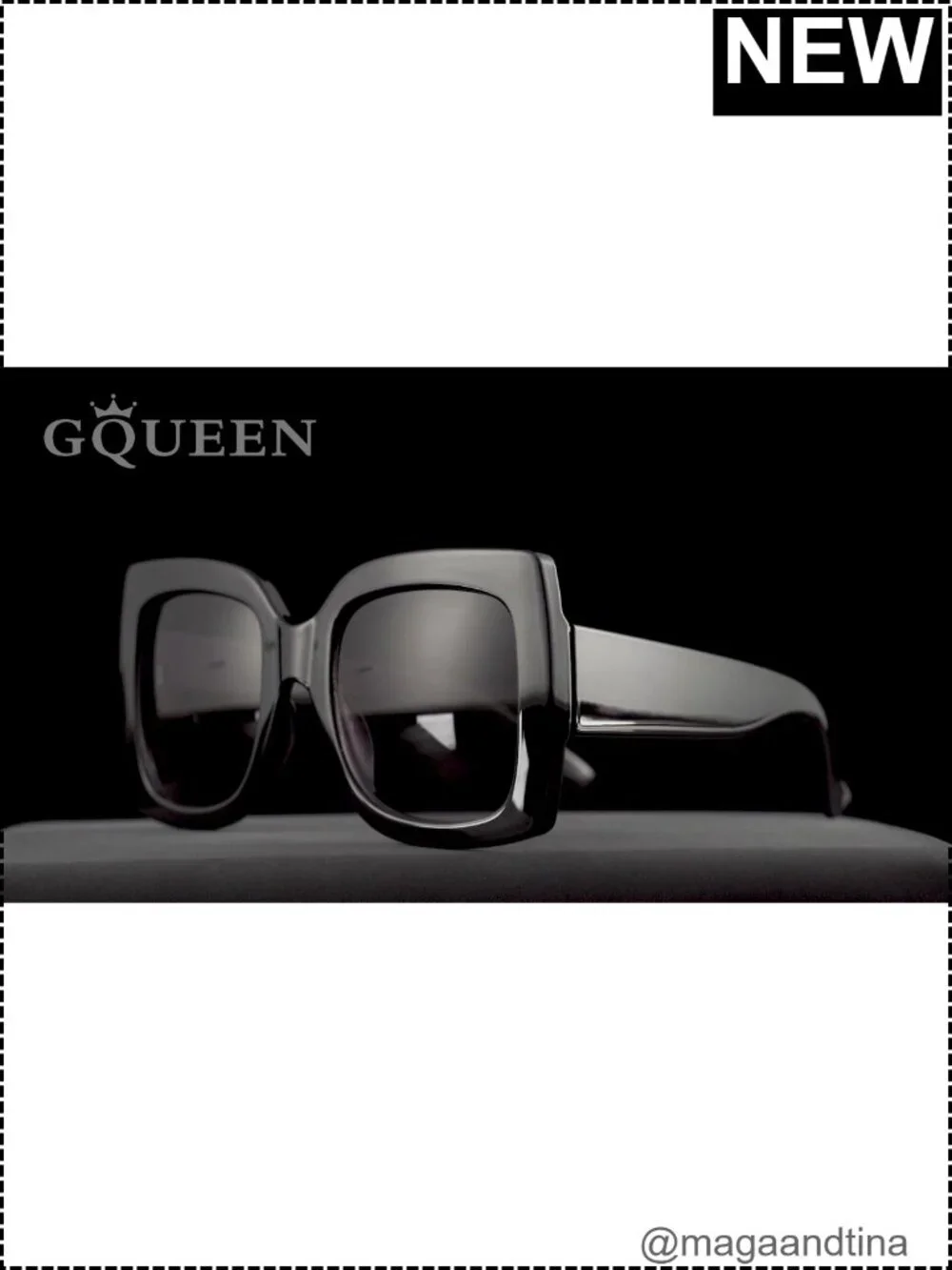 Oversized Square Frame Retro Sunglasses UV400 Protection